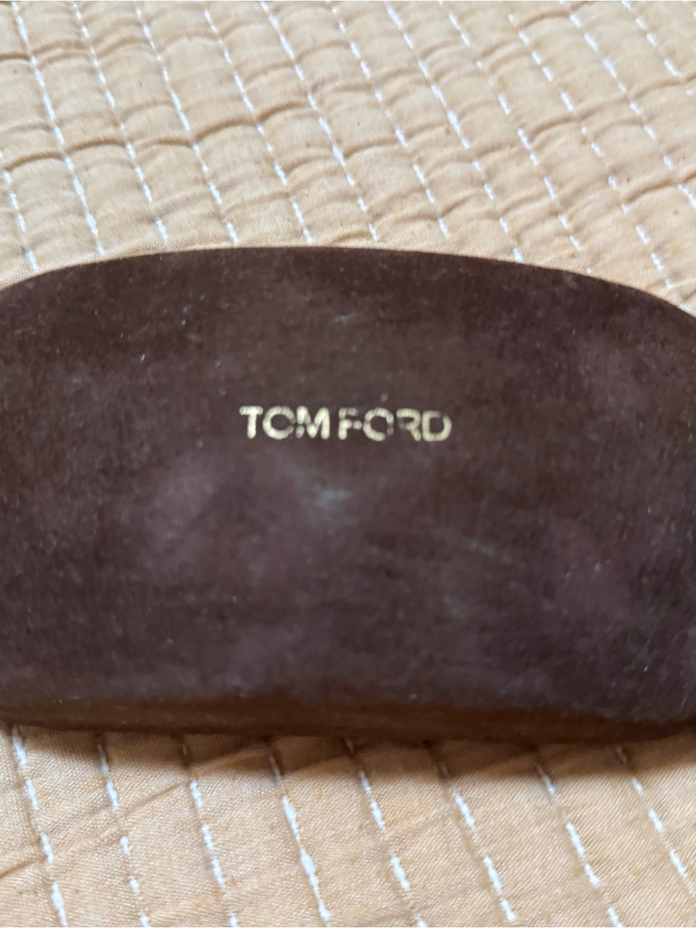 Tom Ford Sunglasses Case in Dark Brown with Gold Logo